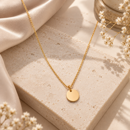 Gold Coin Pendant Necklace